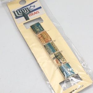 New Israel Picture Tile Souvenir Silver Bracelet